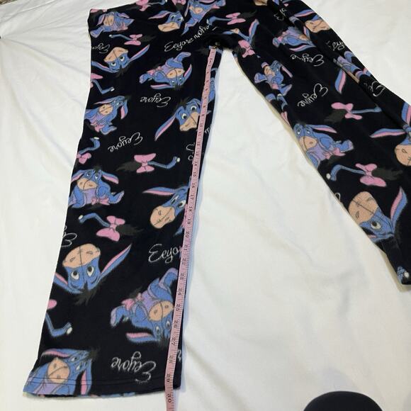 Disney Winnie The Pooh Eeyore Embroidered Fleece 2 pc Womens Pajama Set Size XL - Picture 12 of 13